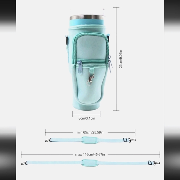 Stanley Water Bottle Carrier Purse Crossbody BLUE - Picture 2 of 3